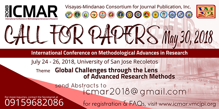 International Conference on Methodological Advances in Research (ICMAR) 2018