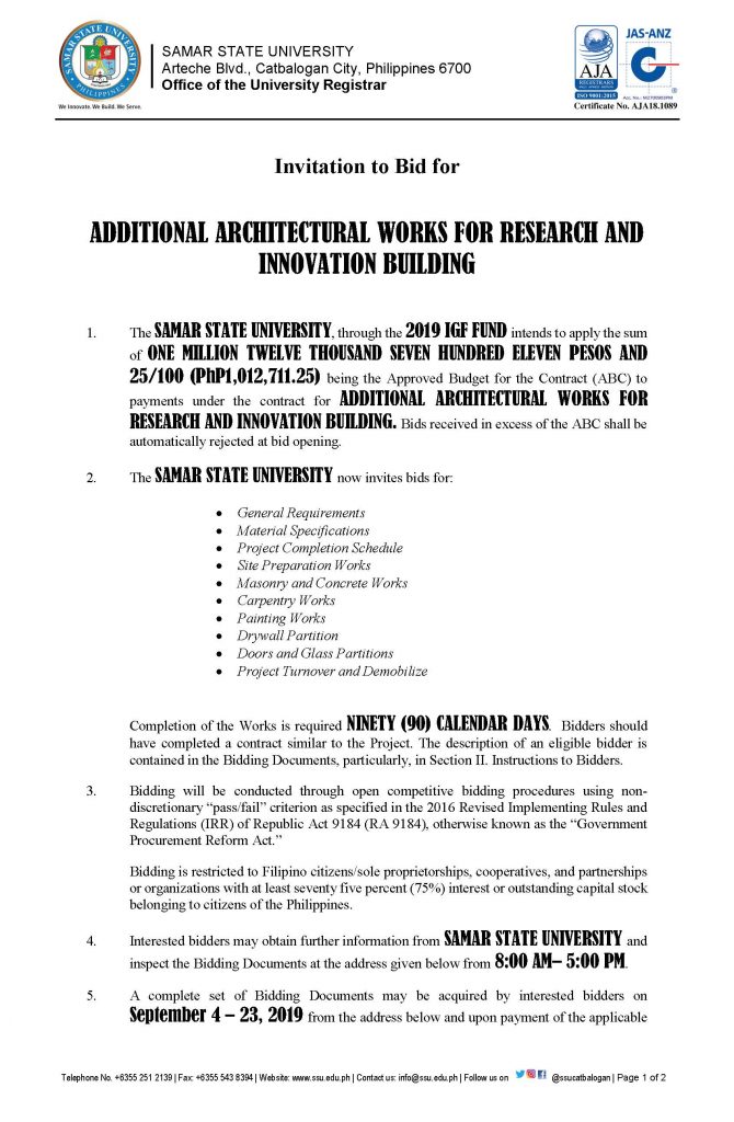 ADDITIONAL ARCHITECTURAL WORKS FOR RESEARCH AND INNOVATION BUILDING_Page_1